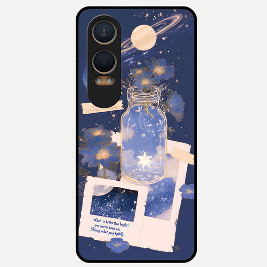 Starlit Cosmic Jar Glass Case For Oneplus Nord CE4 Lite back cover – full design glossy printed glass finish
