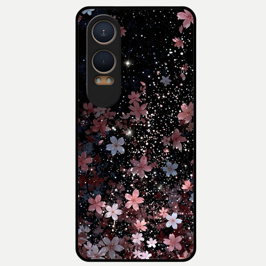  Starlit Flower Dreams Glass Case For Oneplus Nord CE4 Lite back cover – full design glossy printed glass finish