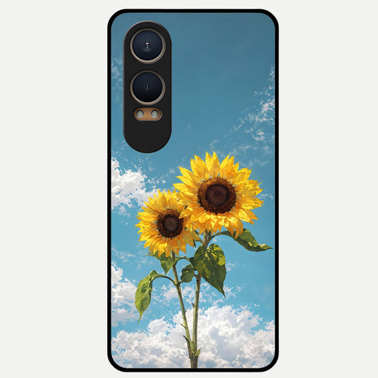  Sunlit Daisy Glow Glass Case For Oneplus Nord CE4 Lite back cover – full design glossy printed glass finish