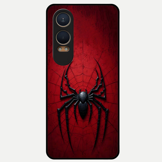  Superhero Web Emblem Glass Case For Oneplus Nord CE4 Lite back cover – full design glossy printed glass finish