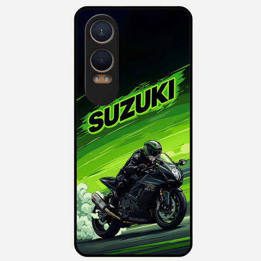  Suzuki Speed Beast Glass Case For Oneplus Nord CE4 Lite back cover – full design glossy printed glass finish