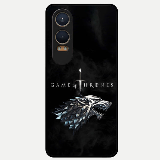  Throne Wolf Legacy Glass Case For Oneplus Nord CE4 Lite back cover – full design glossy printed glass finish