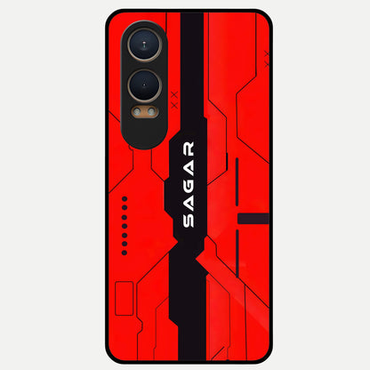  Voltage Rise CYBERPUNK Custom Name Glass Case For Oneplus Nord CE4 Lite back cover – personalized glossy printed glass finish