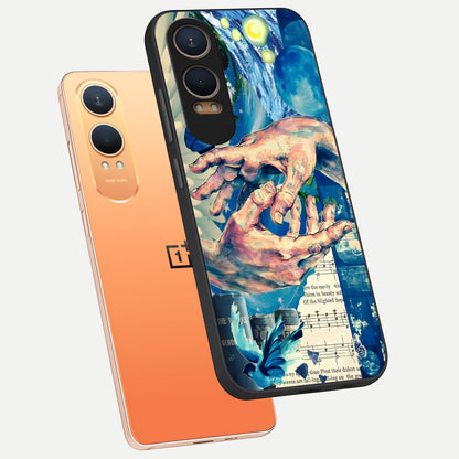  Aesthetic Divider phone case For Oneplus Nord CE4 Lite showing premium glass back cover with detailed artwork