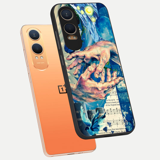  Aesthetic Divider phone case For Oneplus Nord CE4 Lite showing premium glass back cover with detailed artwork