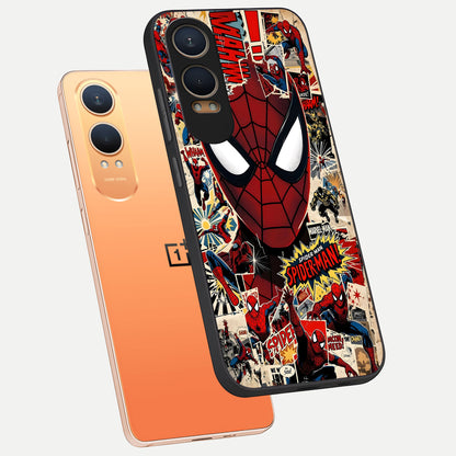  Aesthetic Wonder Spider phone case For Oneplus Nord CE4 Lite showing premium glass back cover with detailed artwork