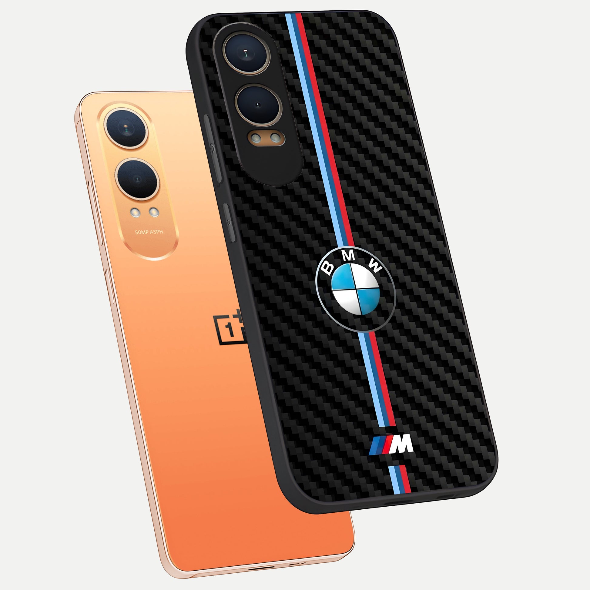  BMW Pattern phone case For Oneplus Nord CE4 Lite showing premium glass back cover with detailed artwork