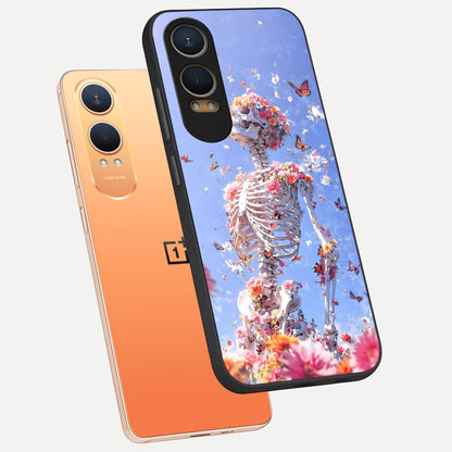  Bloom Beyond Bones phone case For Oneplus Nord CE4 Lite showing premium glass back cover with detailed artwork