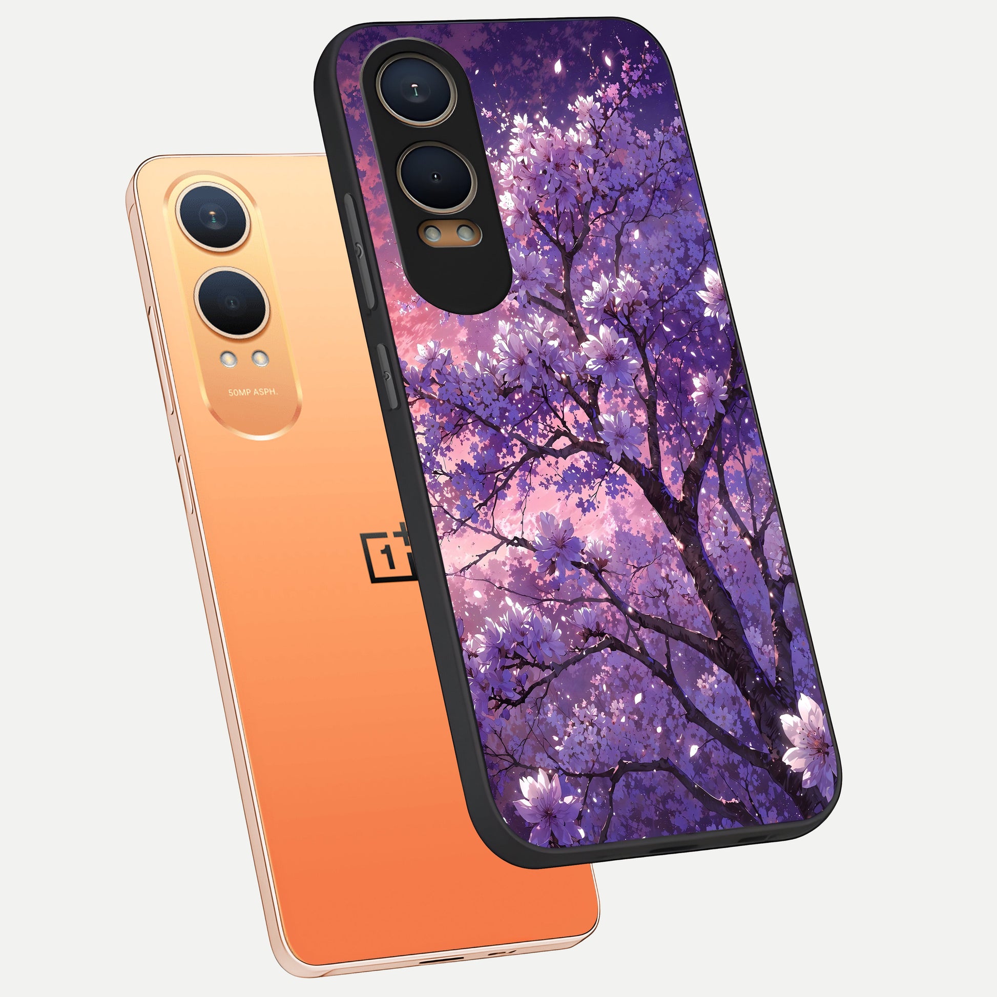  Blossom Tree phone case For Oneplus Nord CE4 Lite showing premium glass back cover with detailed artwork