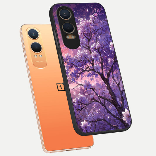  Blossom Tree phone case For Oneplus Nord CE4 Lite showing premium glass back cover with detailed artwork