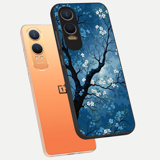  Blue Tree Serenity phone case For Oneplus Nord CE4 Lite showing premium glass back cover with detailed artwork