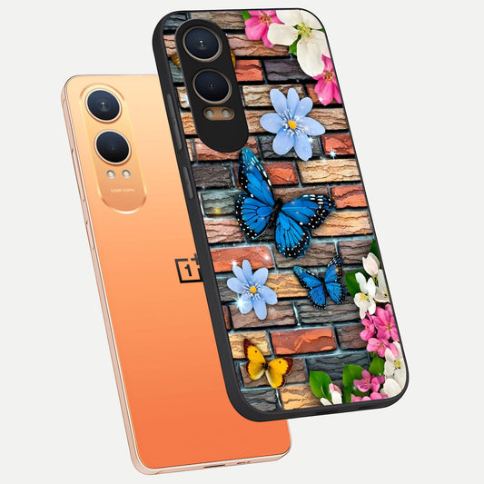  Brick Bloom Flight phone case For Oneplus Nord CE4 Lite showing premium glass back cover with detailed artwork