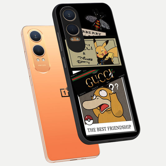  Cartoon Brand Play Mashup phone case For Oneplus Nord CE4 Lite showing premium glass back cover with detailed artwork