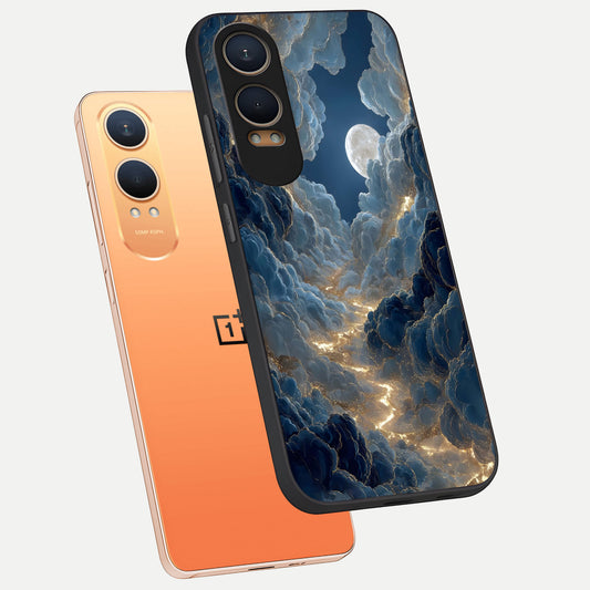  Celestial Cloud Road phone case For Oneplus Nord CE4 Lite showing premium glass back cover with detailed artwork