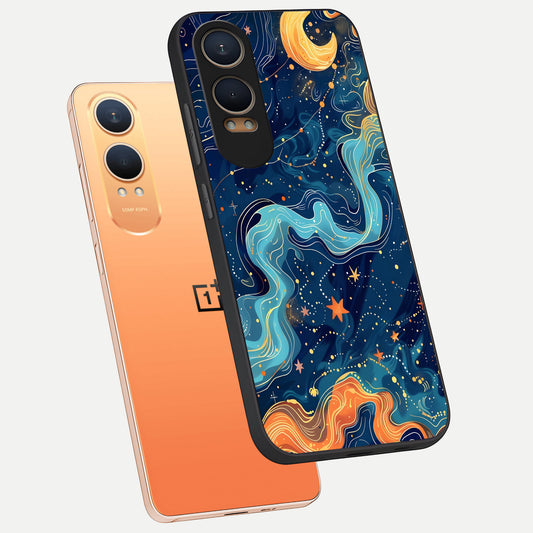  Celestial Dream Flow phone case For Oneplus Nord CE4 Lite showing premium glass back cover with detailed artwork