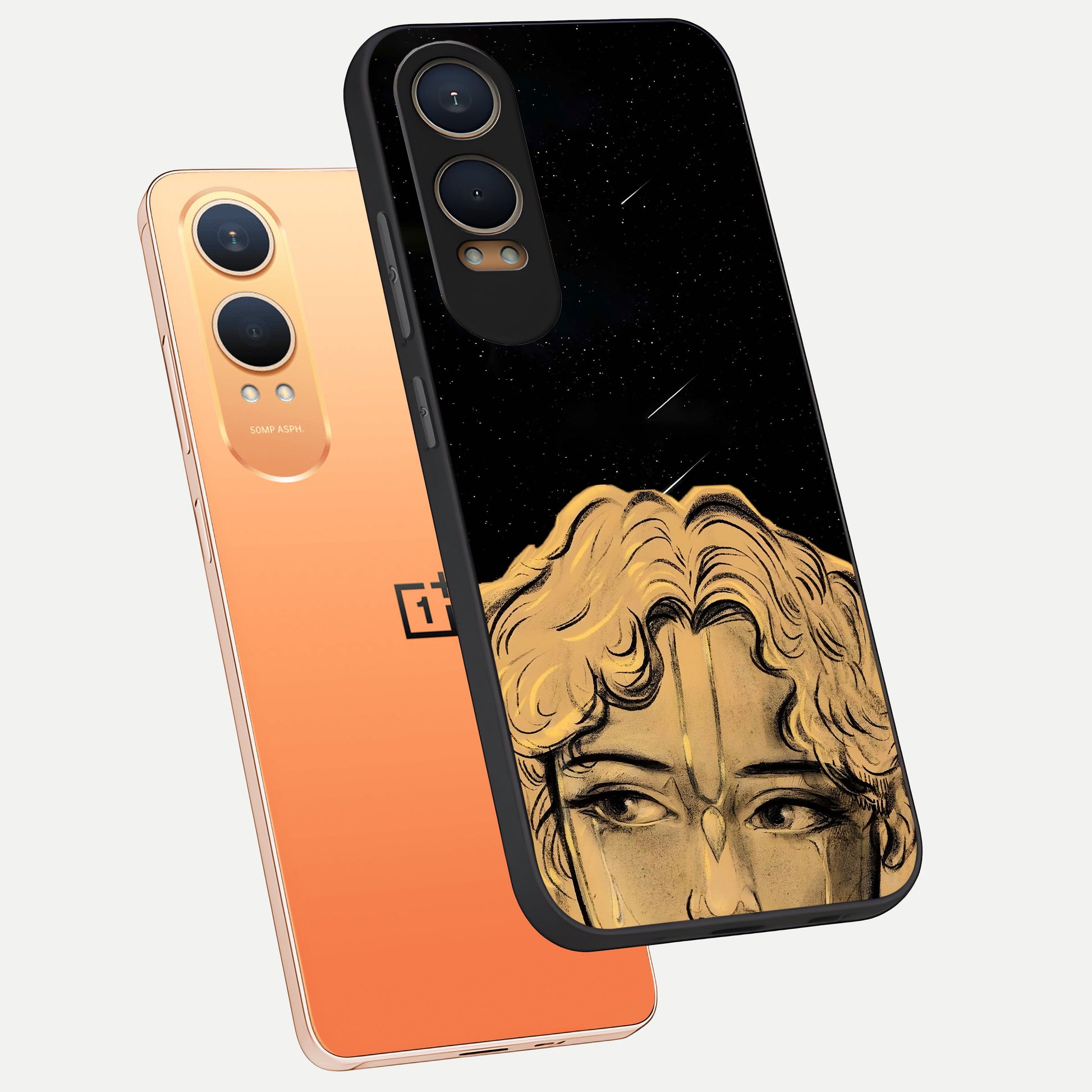  Celestial Gods Plan phone case For Oneplus Nord CE4 Lite showing premium glass back cover with detailed artwork
