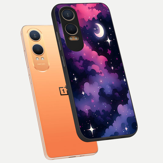  Celestial Moon Magic phone case For Oneplus Nord CE4 Lite showing premium glass back cover with detailed artwork