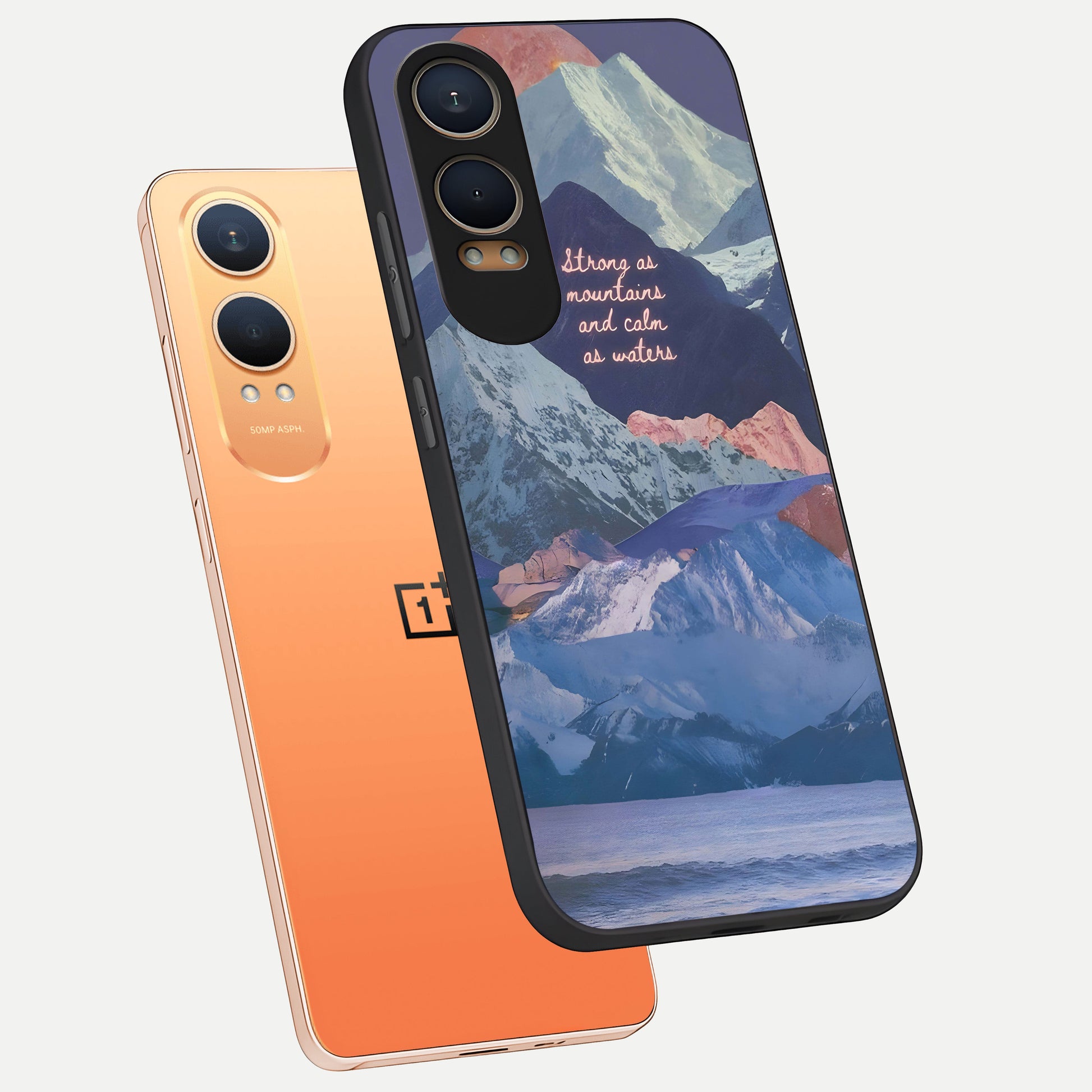  Celestial Mountain Calm phone case For Oneplus Nord CE4 Lite showing premium glass back cover with detailed artwork