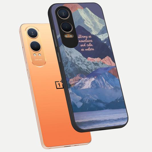  Celestial Mountain Calm phone case For Oneplus Nord CE4 Lite showing premium glass back cover with detailed artwork