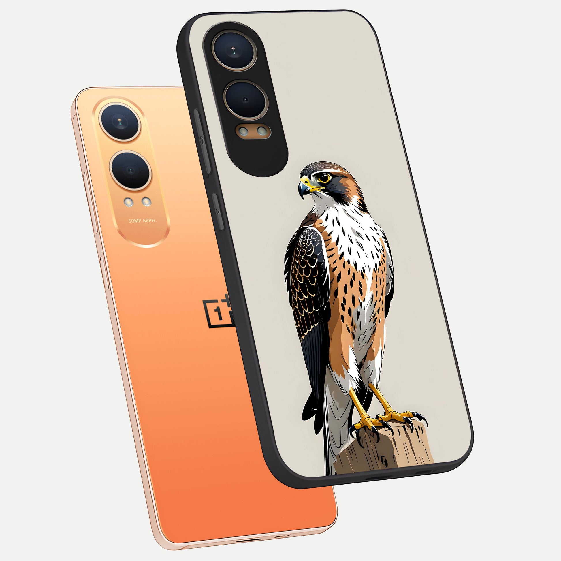  Clever Eagle phone case For Oneplus Nord CE4 Lite showing premium glass back cover with detailed artwork
