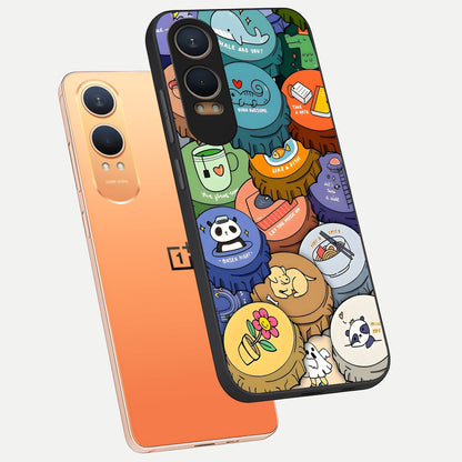  Coins Patterns phone case For Oneplus Nord CE4 Lite showing premium glass back cover with detailed artwork