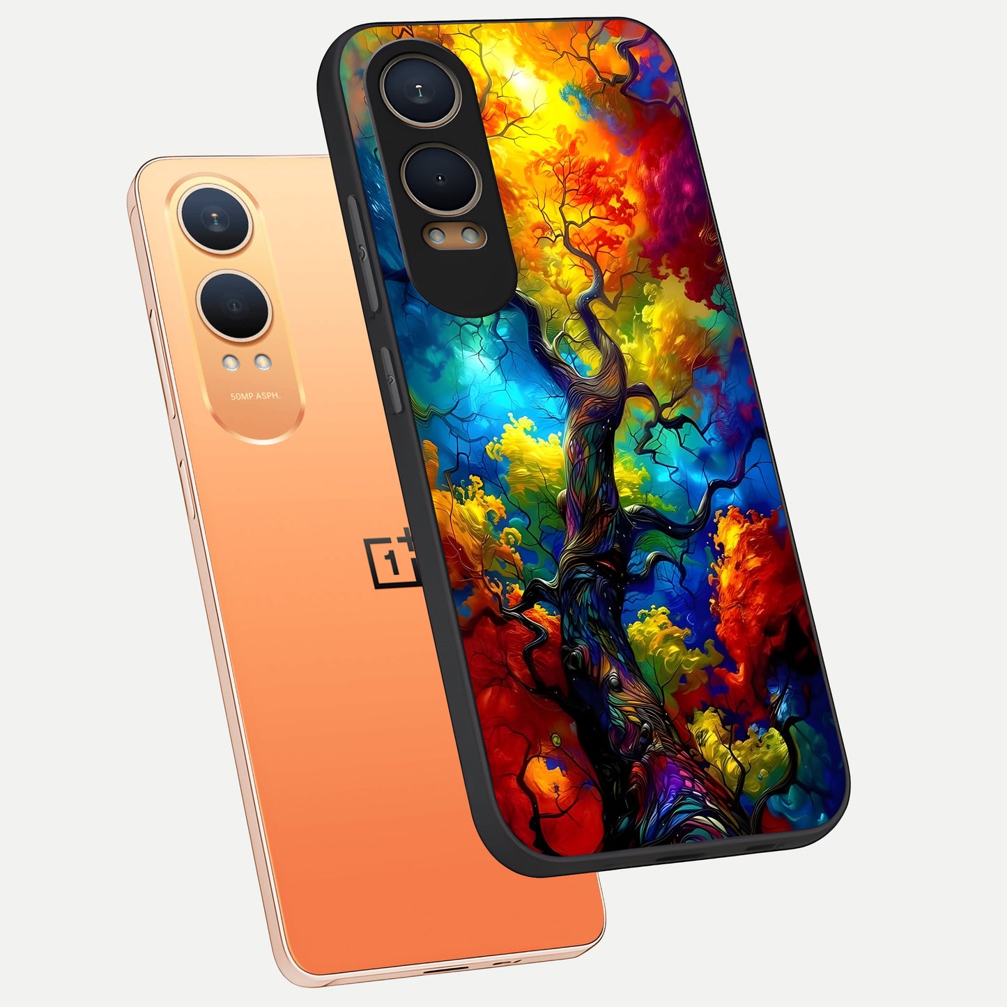  Colorful Soda Bottles phone case For Oneplus Nord CE4 Lite showing premium glass back cover with detailed artwork