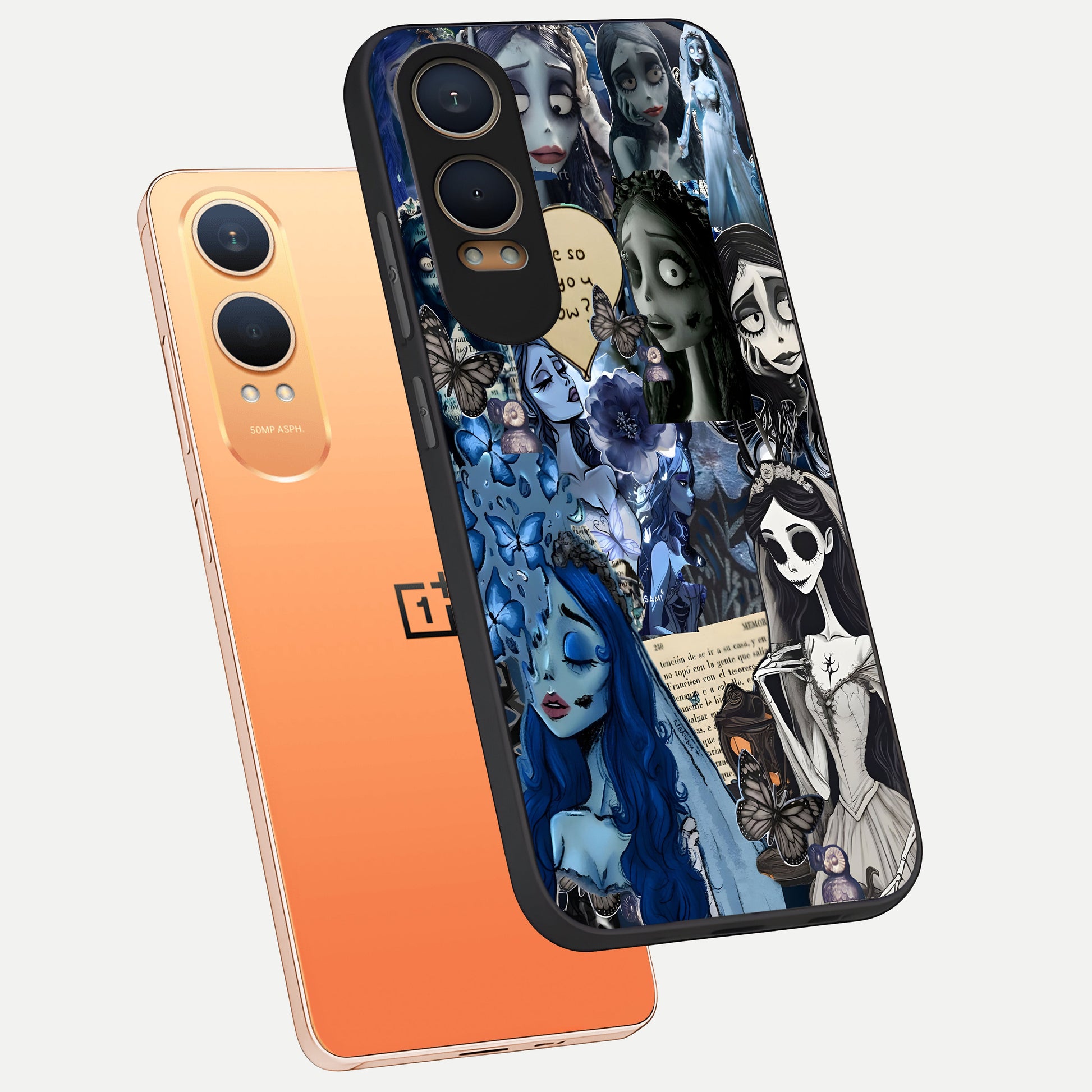  Corpse Bride Posters phone case For Oneplus Nord CE4 Lite showing premium glass back cover with detailed artwork
