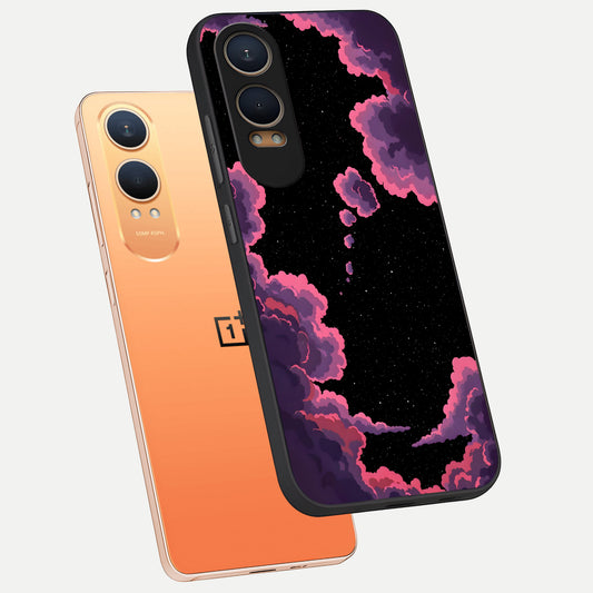  Cosmic Cloud Journey phone case For Oneplus Nord CE4 Lite showing premium glass back cover with detailed artwork