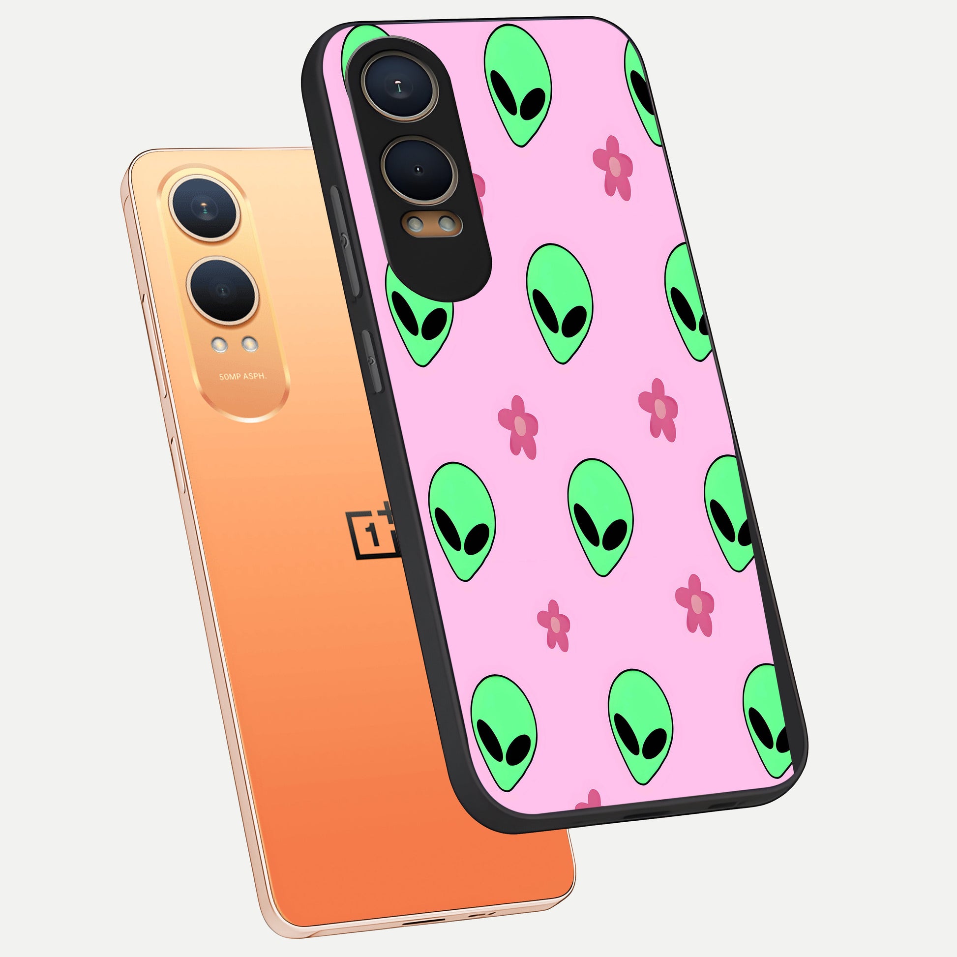  Cosmic Cute Crush phone case For Oneplus Nord CE4 Lite showing premium glass back cover with detailed artwork