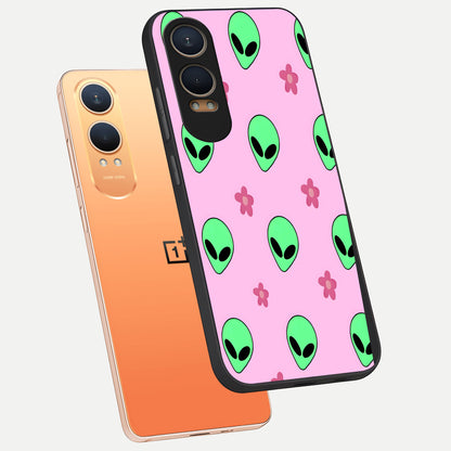  Cosmic Cute Crush phone case For Oneplus Nord CE4 Lite showing premium glass back cover with detailed artwork