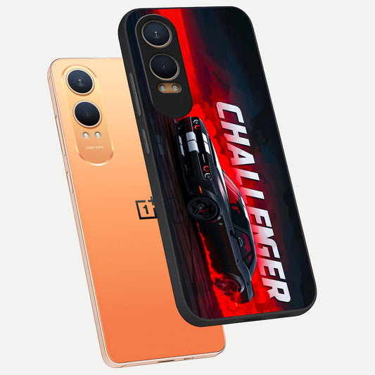  Crimson Challenger Fury phone case For Oneplus Nord CE4 Lite showing premium glass back cover with detailed artwork