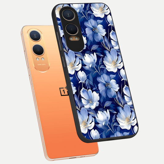  Cute Floral Patterns phone case For Oneplus Nord CE4 Lite showing premium glass back cover with detailed artwork