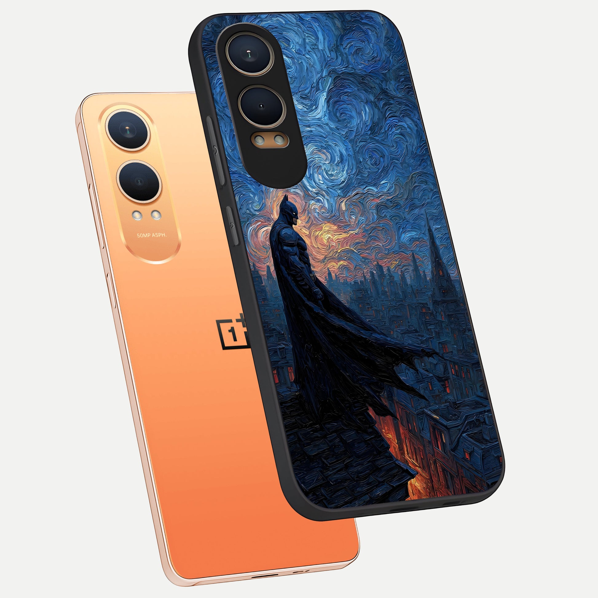  Dark Knight Dusk phone case For Oneplus Nord CE4 Lite showing premium glass back cover with detailed artwork