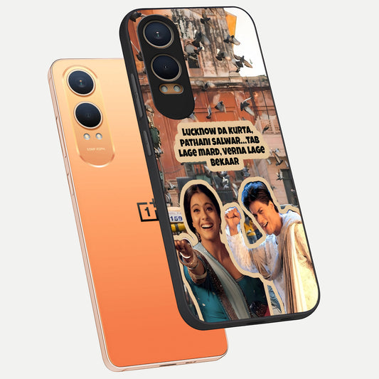  Desi Retro Vibes phone case For Oneplus Nord CE4 Lite showing premium glass back cover with detailed artwork