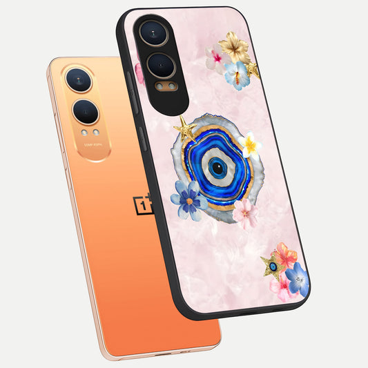  Divine Aura Bloom phone case For Oneplus Nord CE4 Lite showing premium glass back cover with detailed artwork
