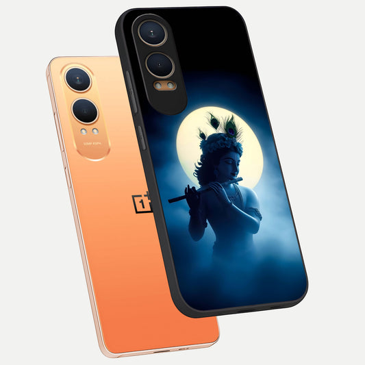  Divine Moon Flute phone case For Oneplus Nord CE4 Lite showing premium glass back cover with detailed artwork