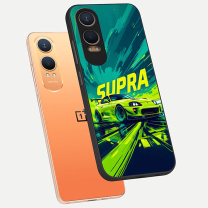  Electric Supra Thunder phone case For Oneplus Nord CE4 Lite showing premium glass back cover with detailed artwork