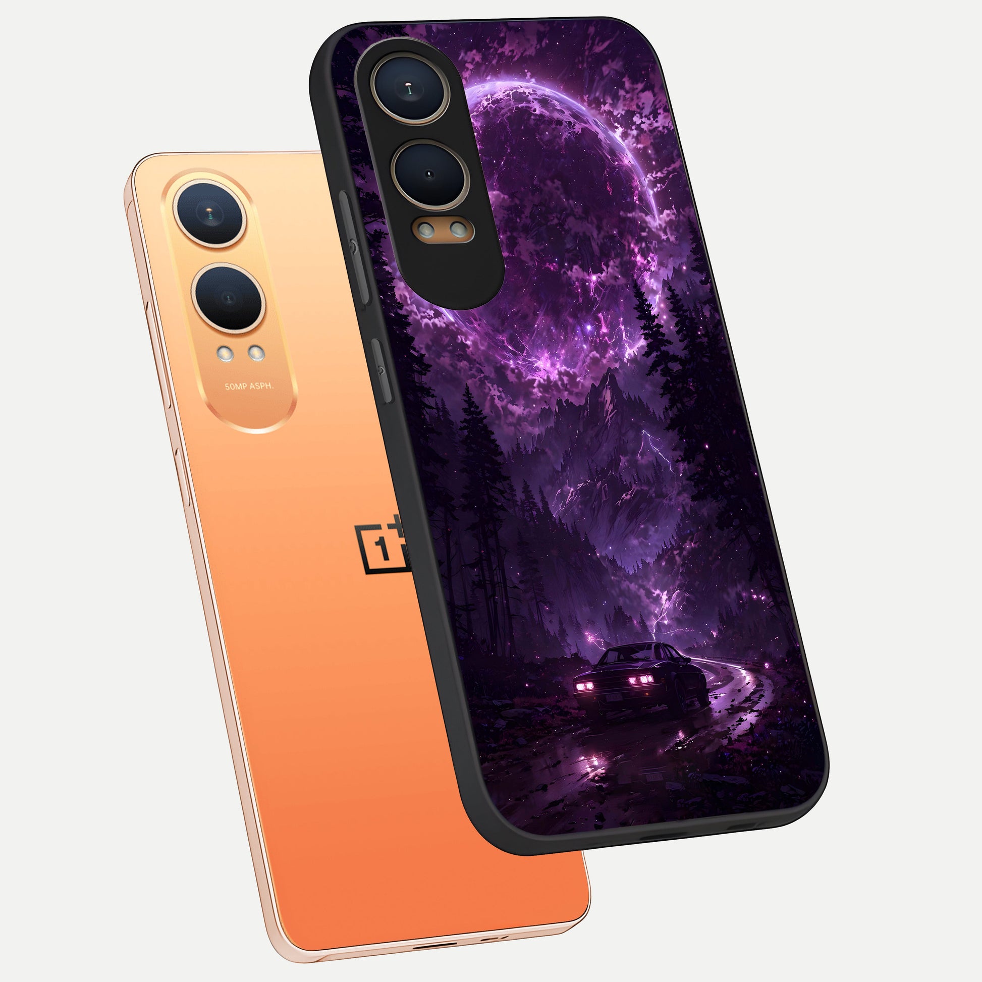  Eternal Cosmic Drive phone case For Oneplus Nord CE4 Lite showing premium glass back cover with detailed artwork