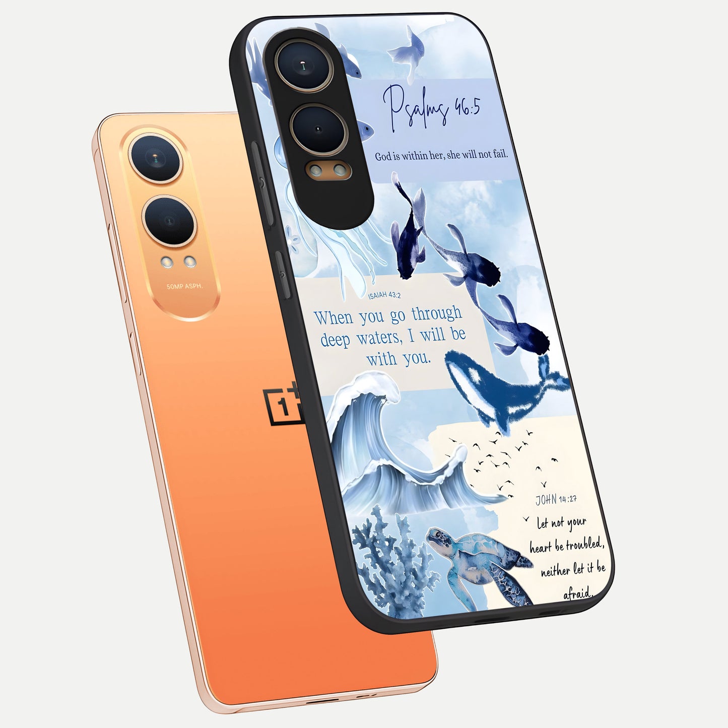  Faithful Ocean Promise phone case For Oneplus Nord CE4 Lite showing premium glass back cover with detailed artwork