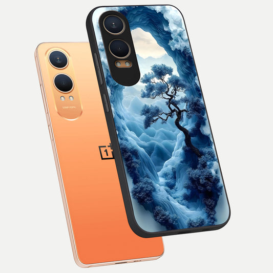  Frozen Serenity Gate phone case For Oneplus Nord CE4 Lite showing premium glass back cover with detailed artwork