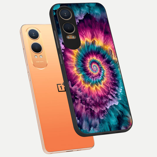  Galactic Spiral Burst phone case For Oneplus Nord CE4 Lite showing premium glass back cover with detailed artwork