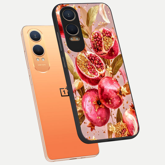  Golden Bloom Glow phone case For Oneplus Nord CE4 Lite showing premium glass back cover with detailed artwork