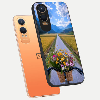  Golden Field Journey phone case For Oneplus Nord CE4 Lite showing premium glass back cover with detailed artwork