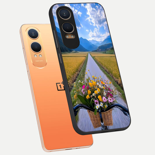  Golden Field Journey phone case For Oneplus Nord CE4 Lite showing premium glass back cover with detailed artwork