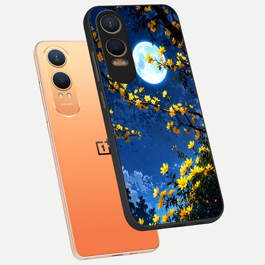  Golden Night Glow phone case For Oneplus Nord CE4 Lite showing premium glass back cover with detailed artwork