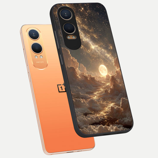  Golden Sky Dream phone case For Oneplus Nord CE4 Lite showing premium glass back cover with detailed artwork