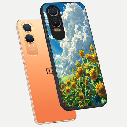  Golden Sun Glory phone case For Oneplus Nord CE4 Lite showing premium glass back cover with detailed artwork