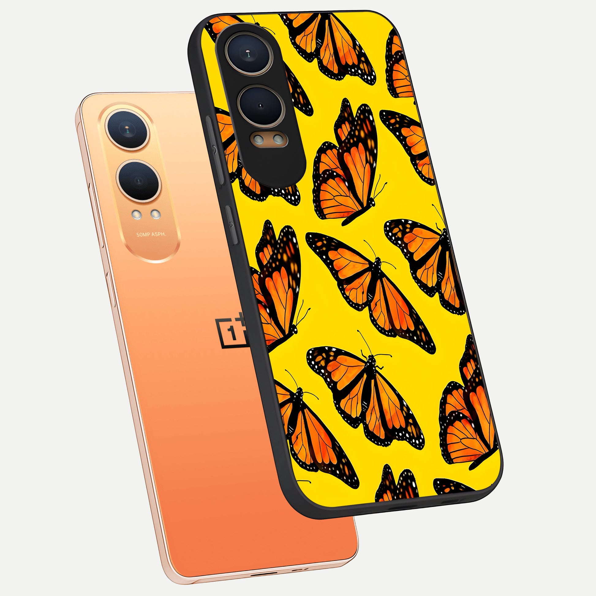  Golden Wing Flight phone case For Oneplus Nord CE4 Lite showing premium glass back cover with detailed artwork