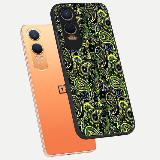  Green Lemon phone case For Oneplus Nord CE4 Lite showing premium glass back cover with detailed artwork