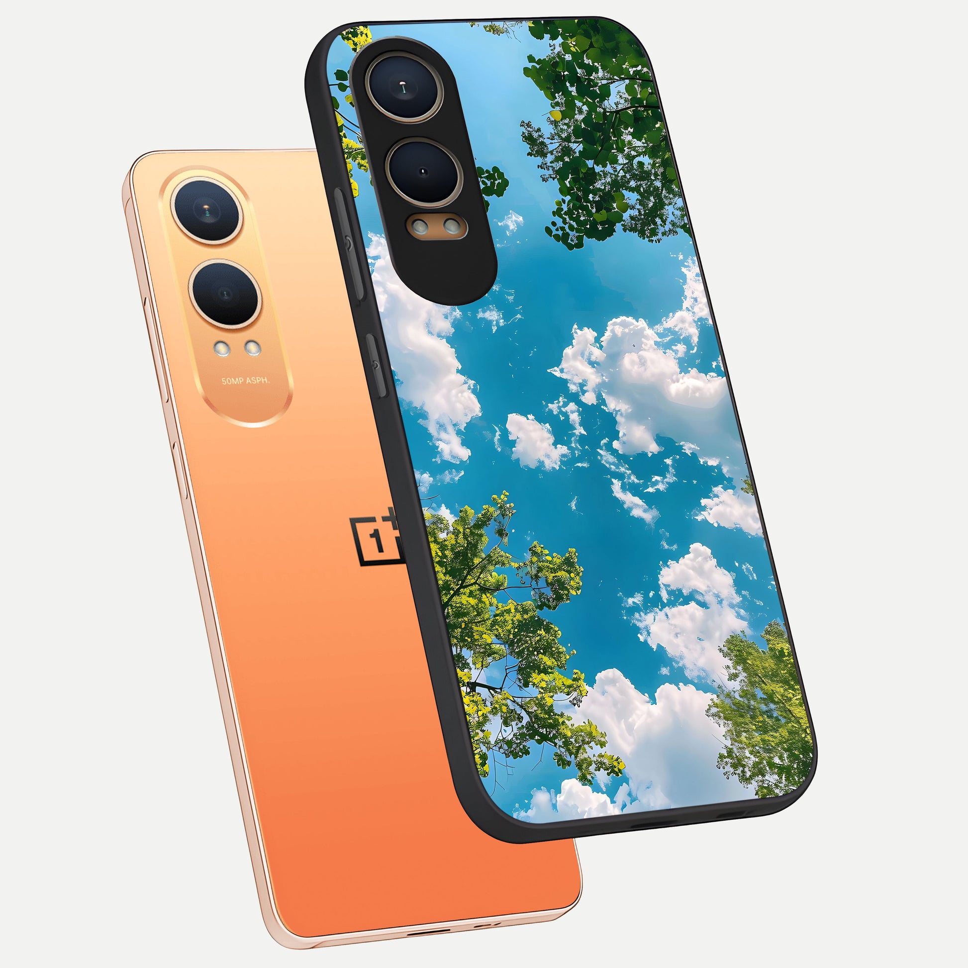 Green Moon Energy phone case For Oneplus Nord CE4 Lite showing premium glass back cover with detailed artwork